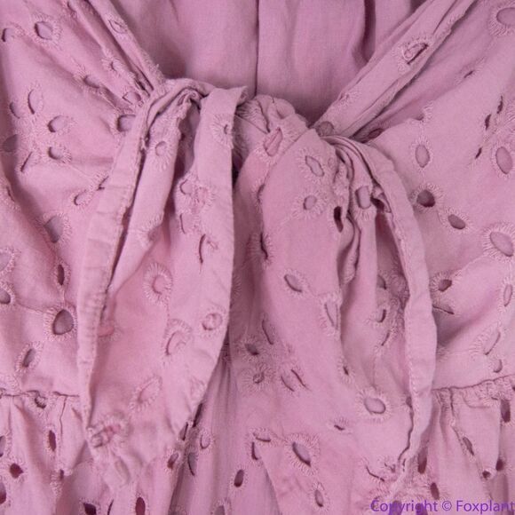 Eloquii Eyelet Tie Front Maxi Dress, 18 - Picture 9 of 16